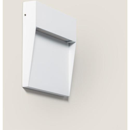 LED-Wandleuchte Außen 6,5W cct Wählbar Oberfläche Quadratisch Jade Weiß