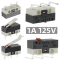Micro interrupteur de fin de course, bouton de souris, interrupteur tactile avec poignée, bras de levier à rouleau, broche courbée, Terminal PCB SPDT, 20/100/1000 pièces