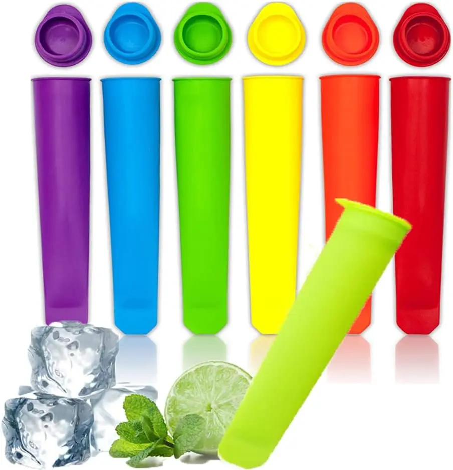 Moules à sucettes en Silicone réutilisables, pour enfants, bricolage, fabricant de sucettes glacées, Tubes à sucettes sans BPA avec bâtons de yaourt