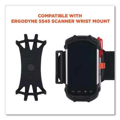 Ergodyne Squids 5547 Scanner Wrist Mount Holder, 4 x 5 x 0.5, Plastic, Black (EGO19147) Each Ergodyne®