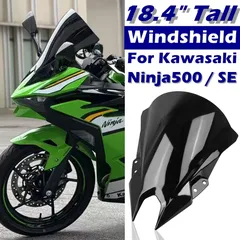 Tall Windshield Windscreen For Kawasaki Ninja500 Ninja 500 SE NINJA 500SE 2024 2025 Motorcycle Double Bubble Fairing Wind Screen