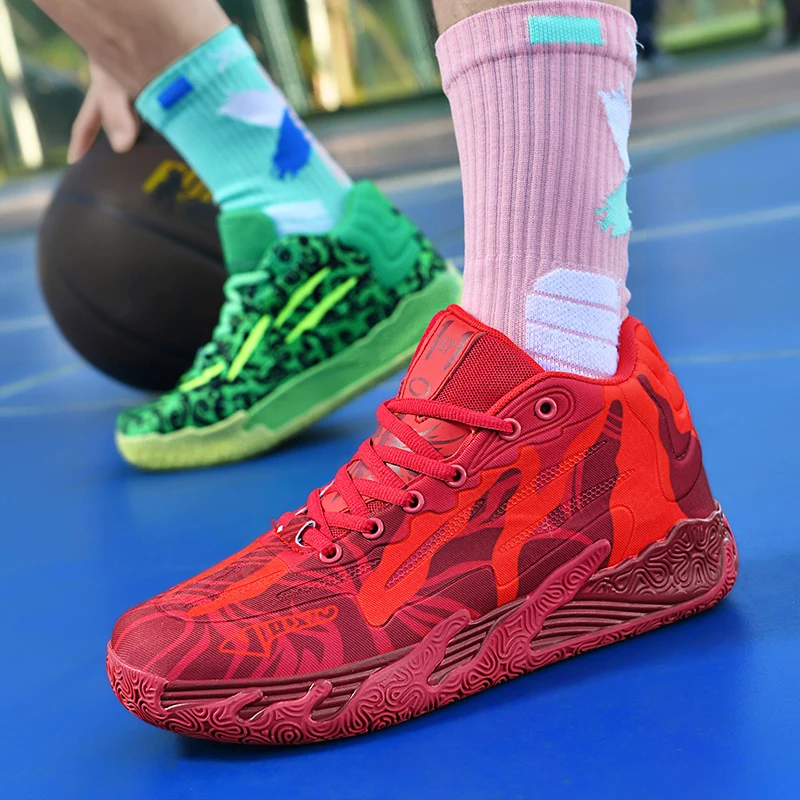 Scarpe da ginnastica da uomo Scarpe da basket maschili di lusso Treno sportivo Scarpe da tennis colorate antiscivolo Zapatillas De Hombres Scarpe da tennis traspiranti con suola spessa