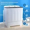 32 lbs Compact Mini Twin Tub Washing Machine with Drying Rack&10 Hangers, 20 lbs Washer Mini Compact Laundry Machine