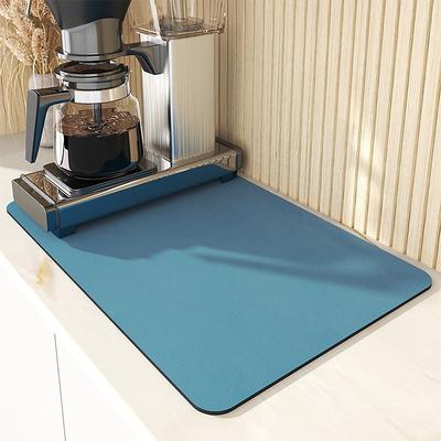 Kitchen Super Absorbent Draining Mat for Dishes, Cup Mat, Fast Drying, Non-Slip, Easy to Clean, Protects Kitchen Countertop from Water, Heat, and Spills