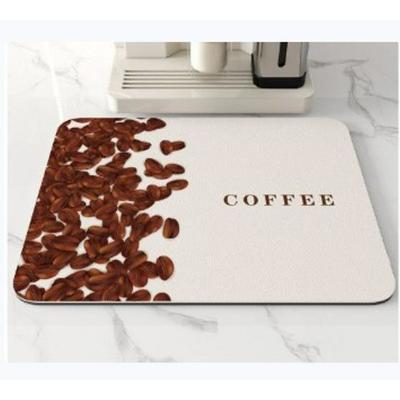 Kitchen Super Absorbent Draining Mat for Dishes, Cup Mat, Fast Drying, Non-Slip, Easy to Clean, Protects Kitchen Countertop from Water, Heat, and Spills