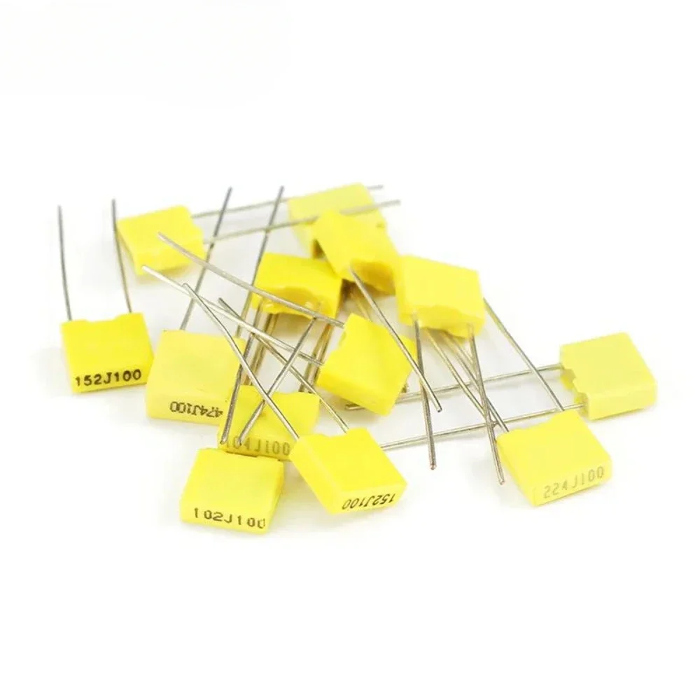 50PCS Sicherheitskondensator 102J-474J Elektronisches Kondensator-Set 100V 10 Werte Kondensatoren Sortiment Kit Image