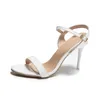 Große Größe 45, Damen-Sandalen, Sommer-High-Heels, modische offene Zehensandalen, Schnalle, Party-Schuhe, sexy dünne Absätze, Hochzeitsschuhe 20245
