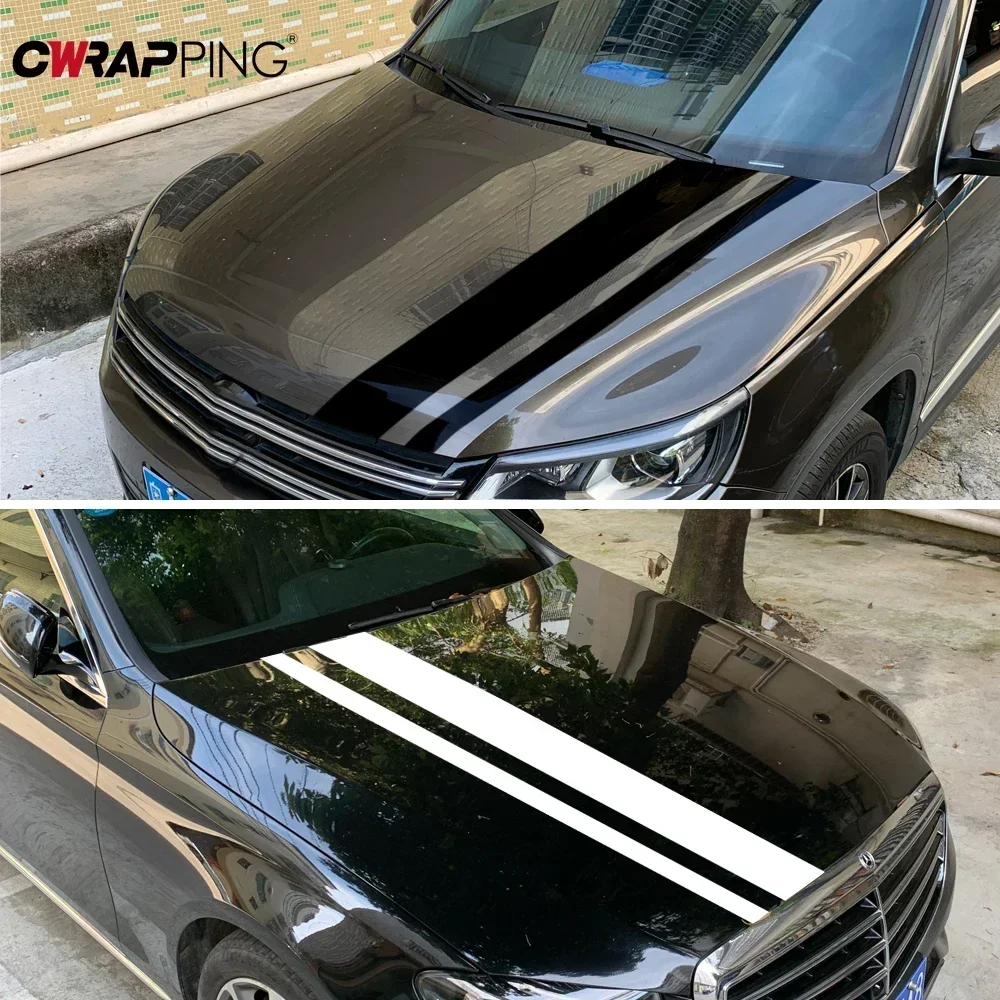 Auto Vinyl Haube Aufkleber Abdeckung Vinyl Dekor für Mode Grafiken Coole Stil Dekoration Aufkleber Abdeckfolie für Autozubehör Image