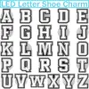 1/5PCS LED weiße Buchstaben Schuh Charms Zubehör, A bis Z Alphabet Pins für Schuhe, leuchtende Clog Schnalle Dekorationen für Sandalen