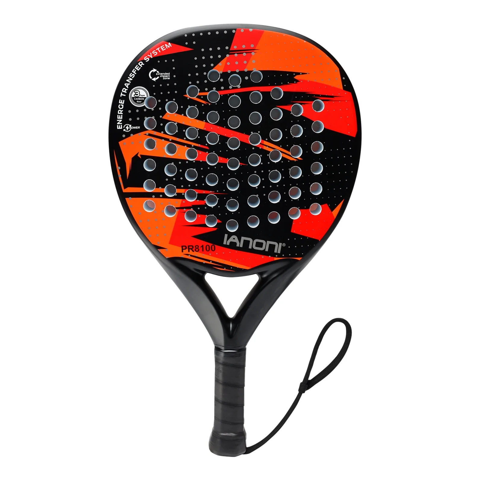 IANONI Padelschläger, Kohlefaseroberfläche mit EVA-Speicher, Padel-Tennisschläger mit flexiblem Schaumstoffkern, leicht Image