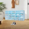 20PCS Weiß/grün/rosa/lila/blau Kunststoff Schuh Lagerung Boxen Transparent Schuh Organizer Fall Hause schuh Rack