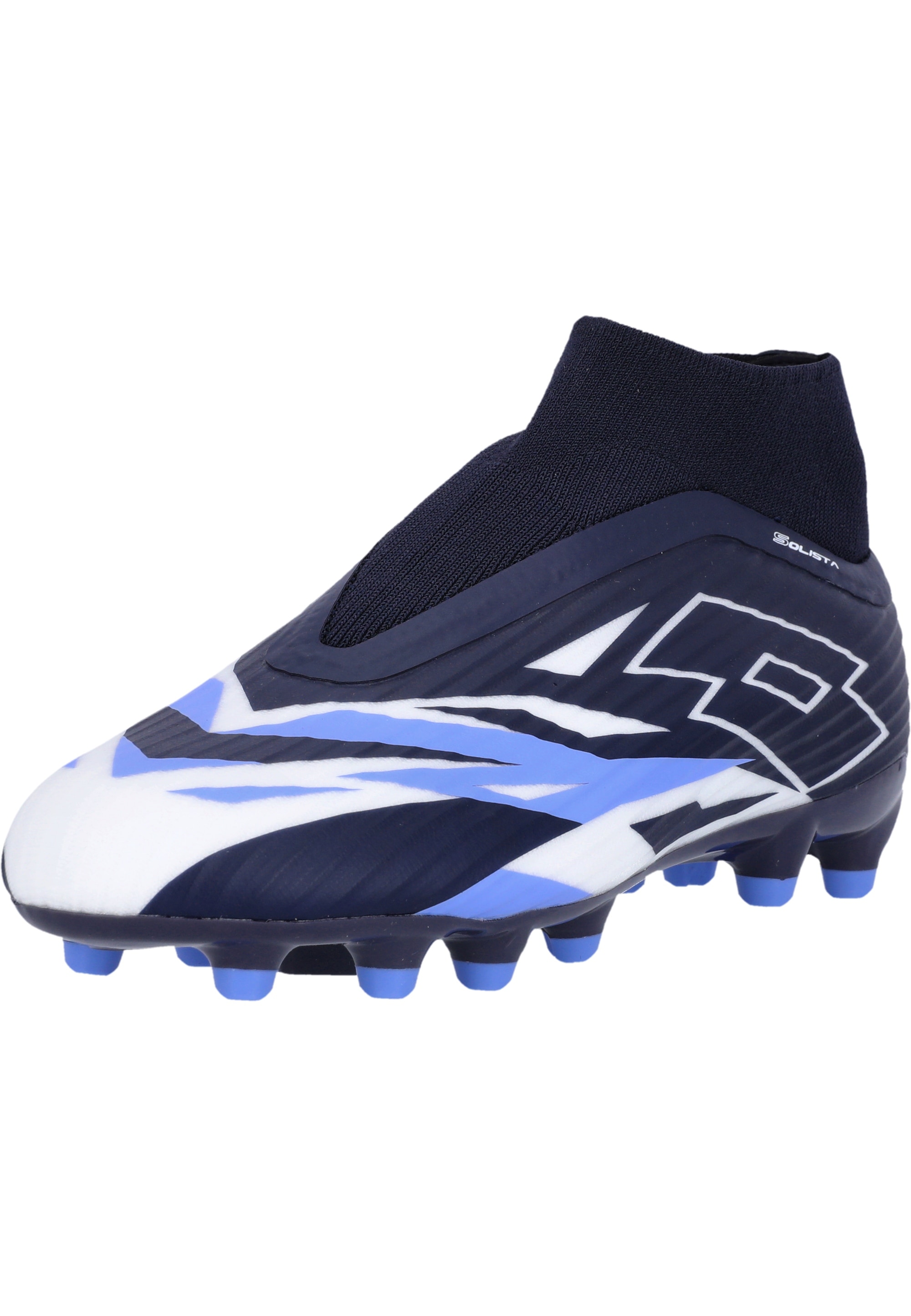 Fußballschuh LOTTO "Solista 300", Herren, Gr. 40,5, blau (dunkelblau), Polyurethane, Schuhe Fußballschuh, mit atmungsaktivem Material