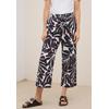 Stoffhose CECIL "Style NEELE", Damen, Gr. L (42), Länge 26, rot (mulberry rot), Web, Obermaterial: 100% Baumwolle. Futter: 100% Baumwolle, bedruckt, casual, loose fit lang, Hosen, Sommerhose mit grafischem Muster