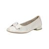 Ballerina CAPRICE "Caprice Ballerinas Leder", Damen, Gr. 36, weiß, Leder, casual, Schuhe