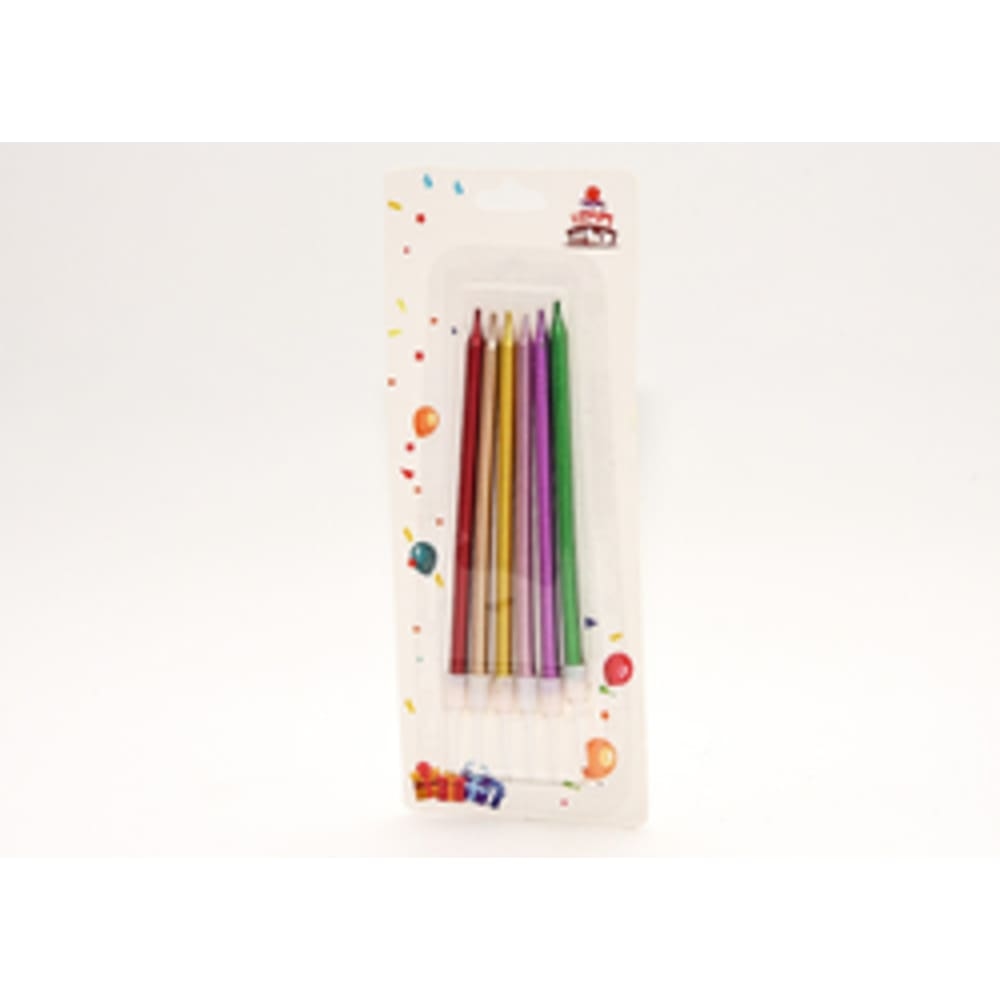 Geburtstagskerzen 6 St. mit Halter, 13 cm Image