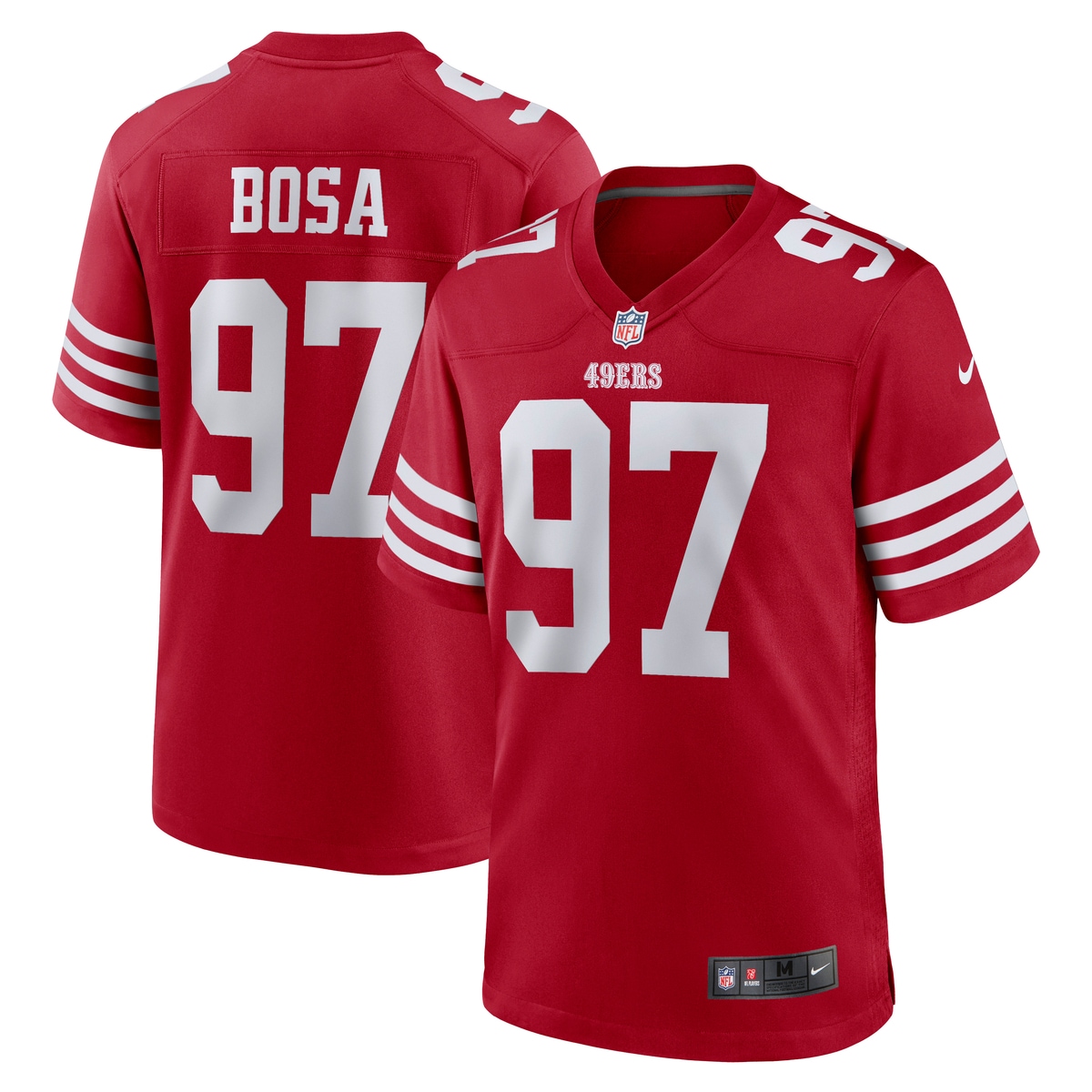 Footballtrikot NIKE "Nike Trikot San Francisco 49ers Nike Game Bosa 97", Herren, Gr. XL, rot, 100% Polyester, Trikots Image