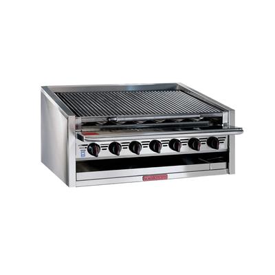 Magikitch'n APM-RMB-636 LP 36" Radiant Charbroiler w/ Round Rod Top Grate, Liquid Propane, Stainless Steel, Gas Type: LP