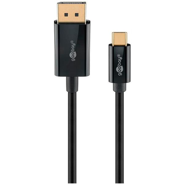 goobay Adapterkabel USB-C 3.1/DisplayPort schwarz 1.0 m schwarz
