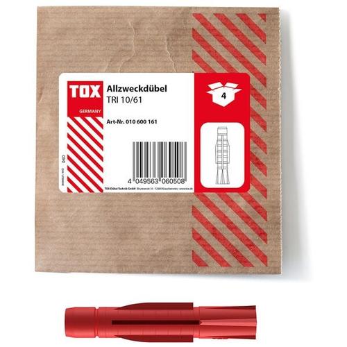TOX Universaldübel »TRI 10/61« 4 Stück grau