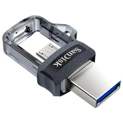 SanDisk USB-Stick »Ultra Dual Drive M3.0« 64 GB grau, 2.5x1.2x3 cm