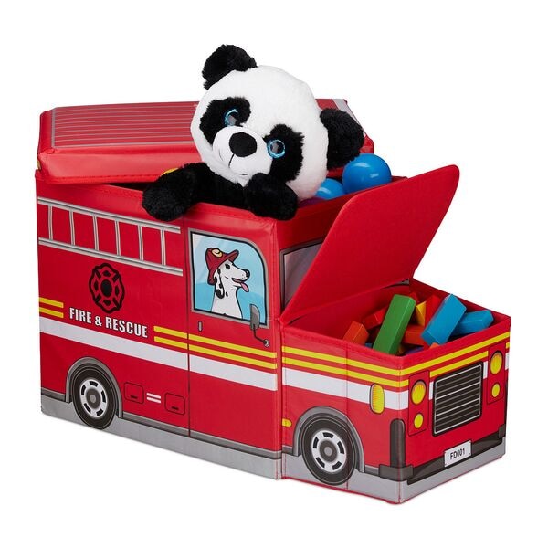 relaxdays Sitzbox »Fire Truck« rot Image