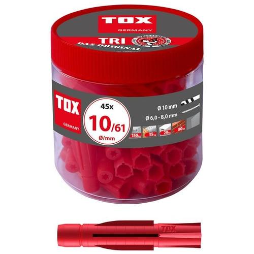 TOX Universaldübel »TRI 10/61« 45 Stück grau