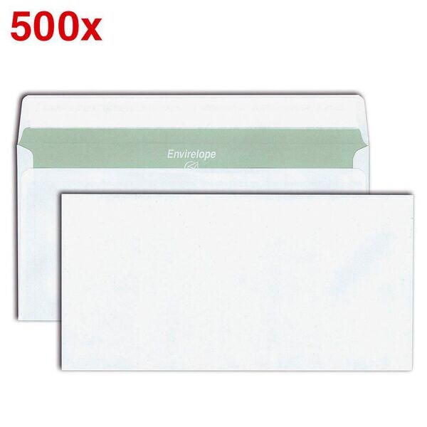 Mailmedia Briefumschläge »Envirelope« DIN lang ohne Fenster 500 Stück weiß, 22x11 cm