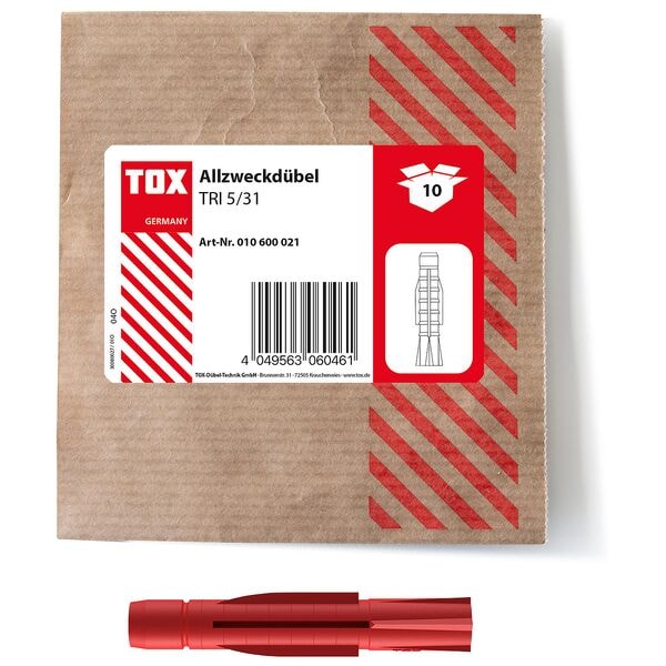TOX Universaldübel »TRI 5/31« 10 Stück grau