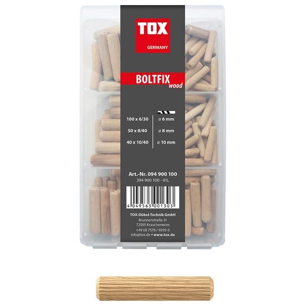 TOX Holzdübel-Sortiment »Boltfix wood« 190 Stück braun
