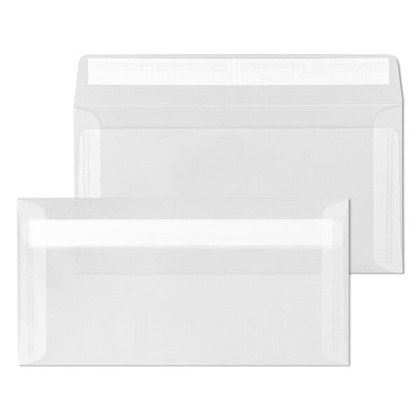 ÖKI Briefumschläge DIN lang ohne Fenster 50 Stück transparent, 22x11 cm Image