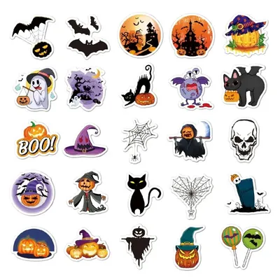 Halloween Festival DIY Aufkleber Wasserdicht Laptop Gepäck Aufkleber Urlaub Dekoration Aufkleber Home Dekoration Party Supplies Image