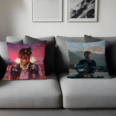 Rap J-Juice WRLD Bürokissen-Kissenbezug, Auto-Kissenbezug, 45 x 45 cm, Lendenkissenbezug, Sofa-Kissenbezug Image