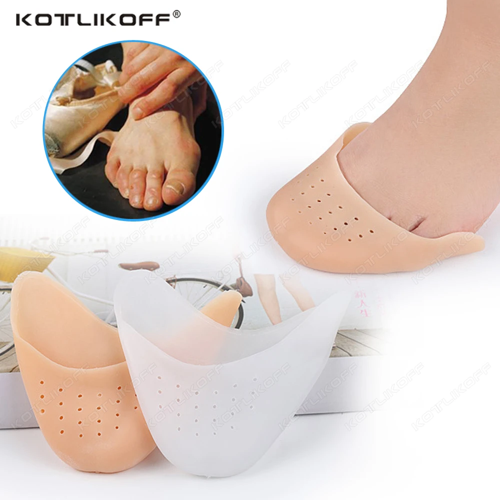 Zehenschutz Vorfußpolster Silikon-Einlegesohlen Bequeme Gel-Zehenkappen Weiche Ballettspitzen Tanz Sportler Schuhpolster Schmerzlinderung Image