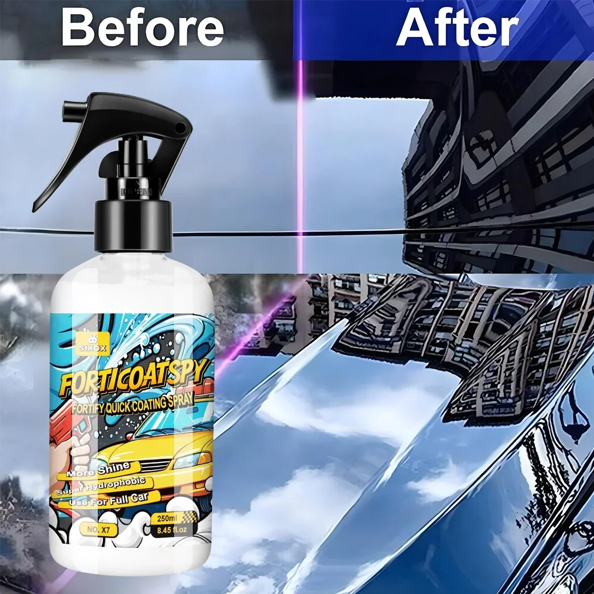 Auto Keramik Nano Beschichtung Spray Super Hydrophobe Schnelle Beschichtung Schicht Polieren Farbe Beschichtung Mittel Auto Polnischen Mittel X7 Image