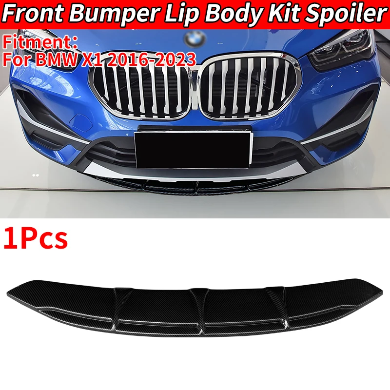 Per BMW X1 F48 2016-2023 accessori per la protezione anticollisione dell'auto ABS paraurti anteriore Splitter Lip Body Kit Spoiler piastra per il mento