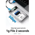 Custodia per HDD esterna USB3.2 HOT Custodia per disco rigido da 5 Gbps da 2,5 pollici Custodia per SSD di tipo C Custodia per HDD SSD SATA per PC portatile