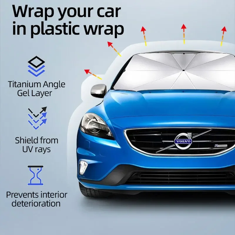 Auto Frontscheibe Sonnenschirm Regenschirm Sommer Sonnenschutz Sonnenschirm Blockieren Auto Innen Kühlung Liefert Image