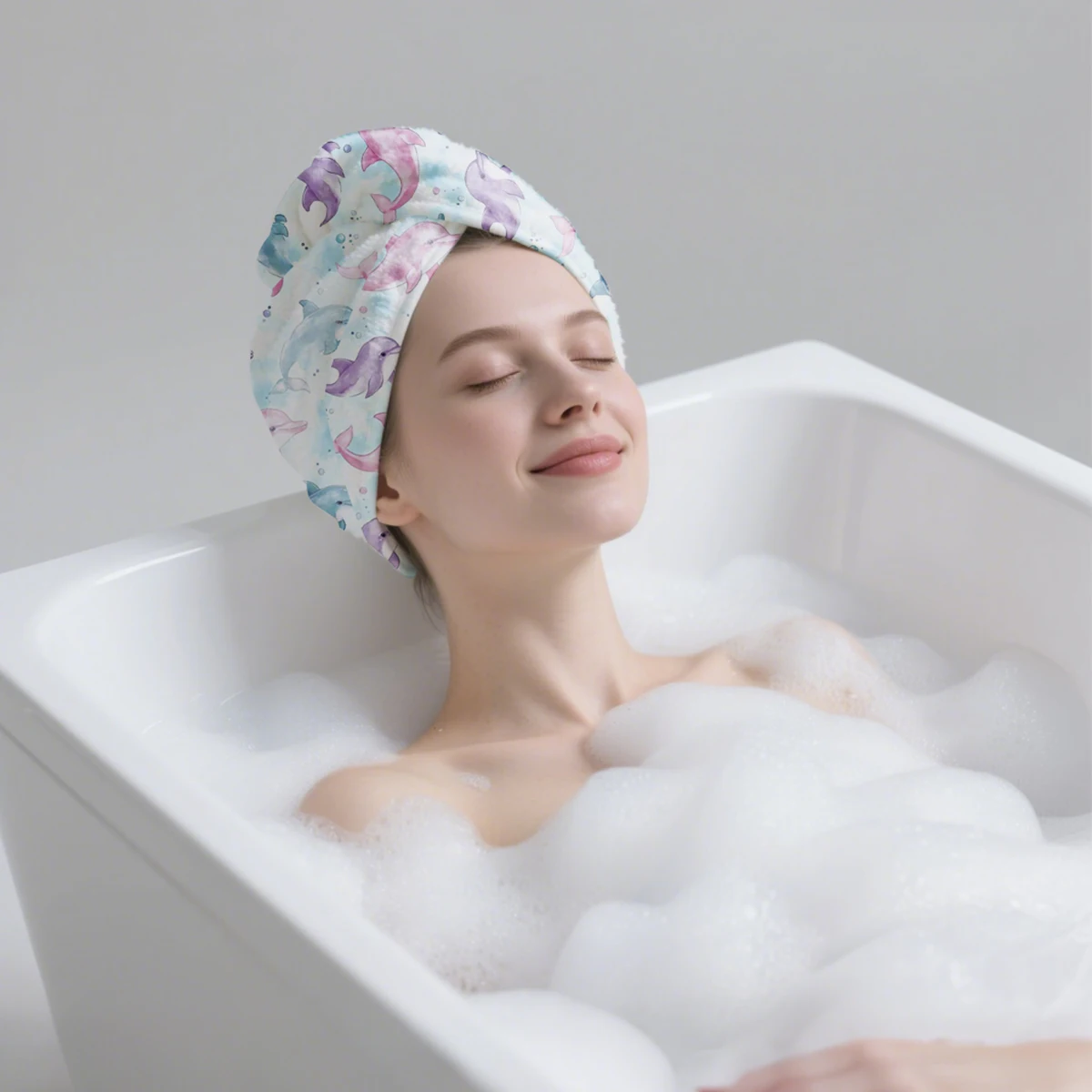 1Pc Erwachsene Dusche Kappe Mikrofaser Wasserdichte Bade Hut Dusche Haar Abdeckung Badezimmer Bade Haushalt Dusche Kappe