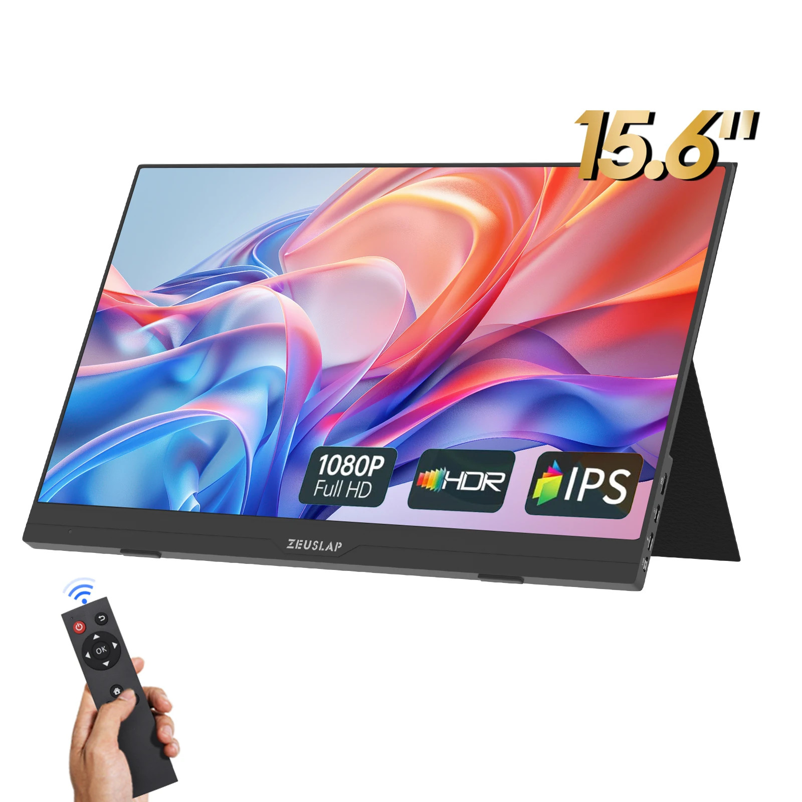 ZEUSLAP 15,6 Zoll 1920*1080P Fernbedienung utrathin tragbarer Monitor für Telefon, Nintendo Switch, Steamdeck, Laptop zweiter Bildschirm