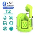 T2 TWS Mini auricolari wireless Cuffie a LED Alimentazione Display digitale Cuffie Suono stereo Compatibile con Bluetooth 5.3 per IPone Xiaomi