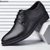 Neue Herren-Lederschuhe, Business-Büroschuhe, All-Match-Freizeitschuhe, stoßdämpfende Schuhe, verschleißfest, Größe 38–49