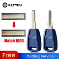 KEYYOU Con Servizio di Taglio Transponder Chiave Borsette Chiave Dell'automobile Caso Della Copertura per Fiat Punto Doblo Bravo Seicento Stilo SIP22/GT15R Lama