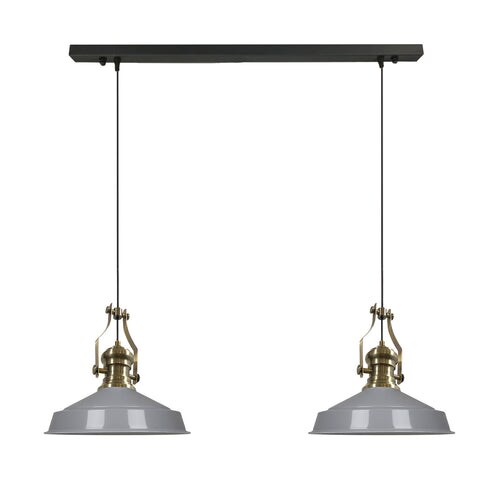 Bamyum Neo-Asletl 2 Flammig Metall Grau Hängelampe Image