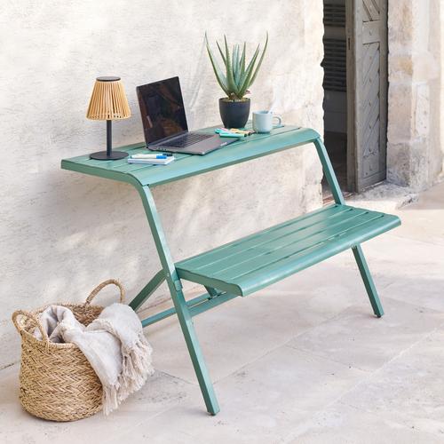 Ensemble de balcon DRILIA Vert olive 2 places - Acier traité époxy Hespéride