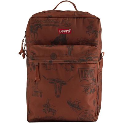 Cityrucksack LEVI'S "Levi's L-Pack Standard Issue", Gr. B/H/T: 26,5cm x 40,5cm x 13cm, wild west henna henn, Obermaterial: 100% Polyester, casual, Rucksäcke, Freizeitrucksack, Arbeitsrucksack Schulrucksack Image
