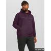 Kapuzensweatshirt "JJESTAR JJ SWEAT HOOD NOOS PLS", Herren, Gr. 4XL, lila (plum perfect), angeraute Sweatware, Obermaterial: 70% Baumwolle, 30% Polyester, JACK & JONES PLUSSIZE, bedruckt, modisch, comfort fit taillenbedeckt, Langarm Rippbündchen,...