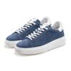 Sneaker ELBSAND "Schnürschuh", Damen, Gr. 37, blau, Obermaterial: 95% Ziegenleder, 5% Schafsleder. Futter: 100% Lederimitat. Decksohle: 100% Schafsleder. Laufsohle: 100% Synthetik, unifarben, casual, Schuhe, Schnürhalbschuh,Freizeitschuh aus Leder...