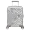 Hartschalen-Trolley AMERICAN TOURISTER "SOUNDBOX ALU, verschiedene Größen und Farben", Gr. B/H/T: 40cm x 55cm x 23cm 39 l, silber, Aluminium, Koffer, Hartschalen-Koffer zwei TSA-Schlösser Aluminium-Koffer