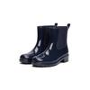 Chelseaboots TOMMY HILFIGER "FLAG HARDWARE RAINBOOT", Damen, Gr. 41, blau (dunkelblau), Synthetik, unifarben, sportlich, Schuhe, Blockabsatz, Schlupfboots, Gummistiefel mit Logo-Emblem