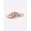 Badepantolette SIEBI`S, Gr. 41, beige (puder), Synthetik, sportlich, Schuhe